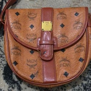 Vintage cognac MCM crossbody